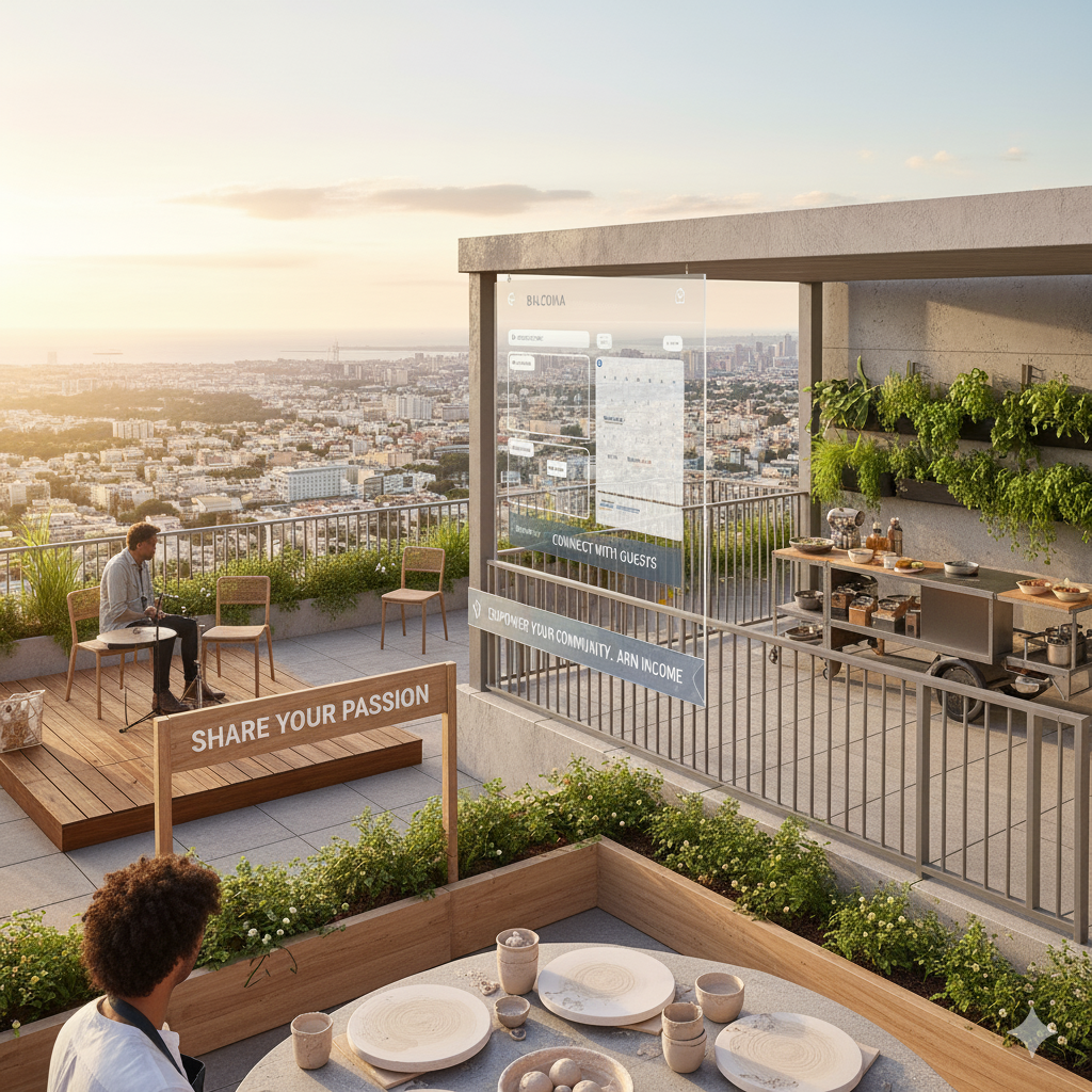 A person hosting an event in their beautiful space